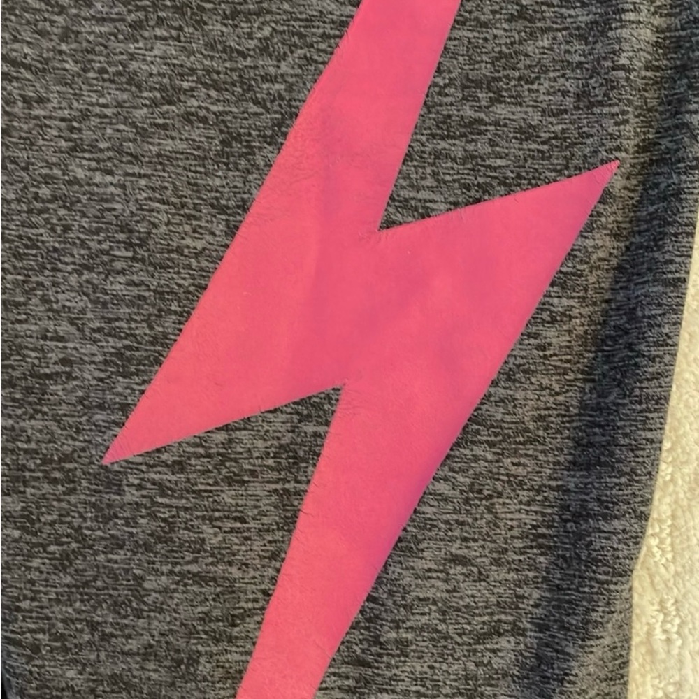 Aviator Nation Charcoal Legging Pink Bolt Size XL